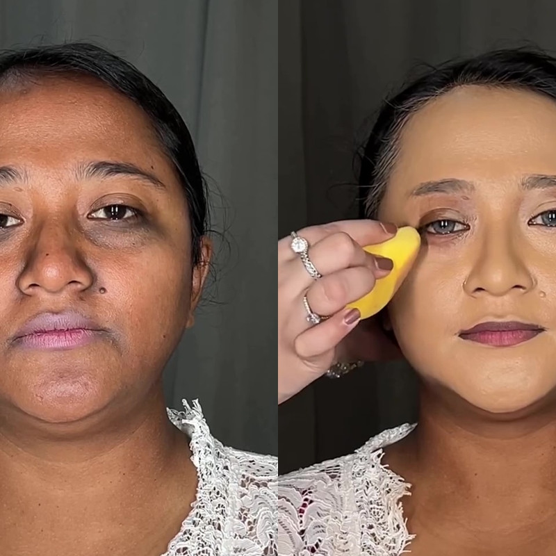 Makeup ala pengantin India, transformasi cewek sawo matang dirias glam look ini bikin lupa wajah asli