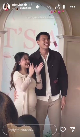 9 Potret meriah gender reveal anak pertama Nita Vior dan Vincent, spill nama calon buah hatinya