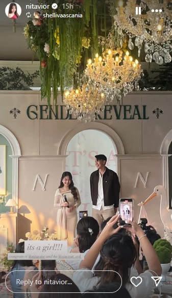 9 Potret meriah gender reveal anak pertama Nita Vior dan Vincent, spill nama calon buah hatinya