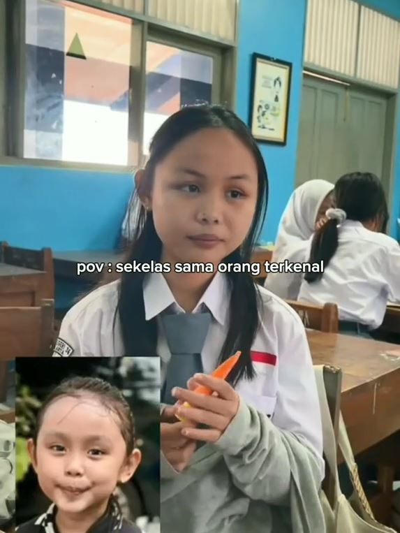 POV 'sekelas sama orang terkenal' ini bikin syik syek syok, parasnya mirip pol