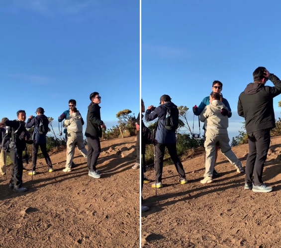 Momen manis Amanda Manopo dan Kenny Austin saat di puncak Merbabu tertangkap kamera, auto bikin senyum