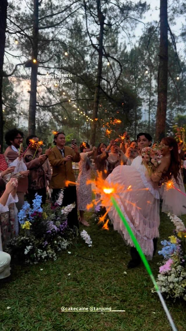 Bak di negeri dongeng, 11 potret resepsi pernikahan Nadin Amizah & Faishal Tanjung, penuh suka cita