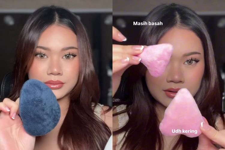 Tak perlu dijemur seharian, MUA ini jajal trik keringkan puff bedak usai dicuci cuma dalam 1 menit 