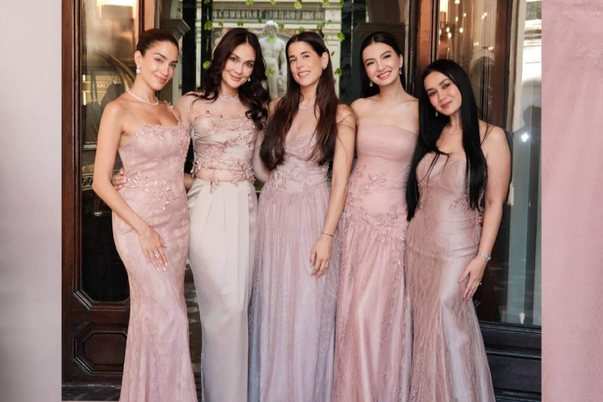 Beda gaya Luna Maya dan Raline Shah saat jadi bridesmaid di pernikahan Millane Fernandez