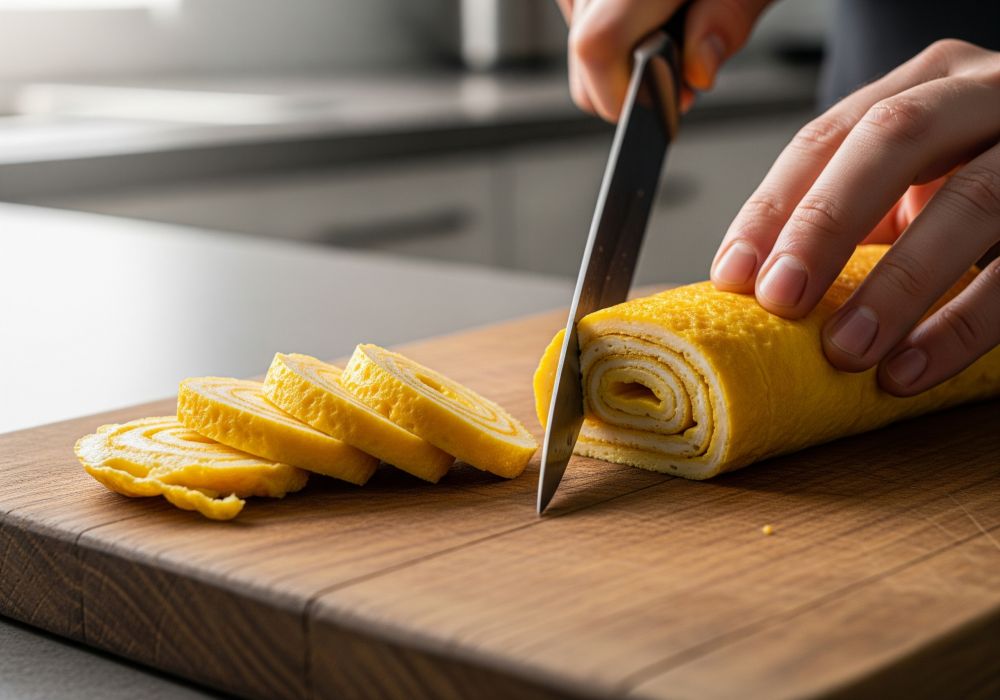 Resep telur dadar iris sempurna untuk hiasan tumpeng 17 Agustus, dijamin rapi dan cantik