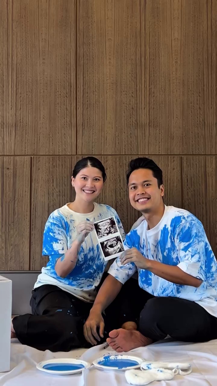 9 Momen gender reveal Anthony Ginting dan Mitzi Abigail, konsepnya nggak neko-neko tapi unik