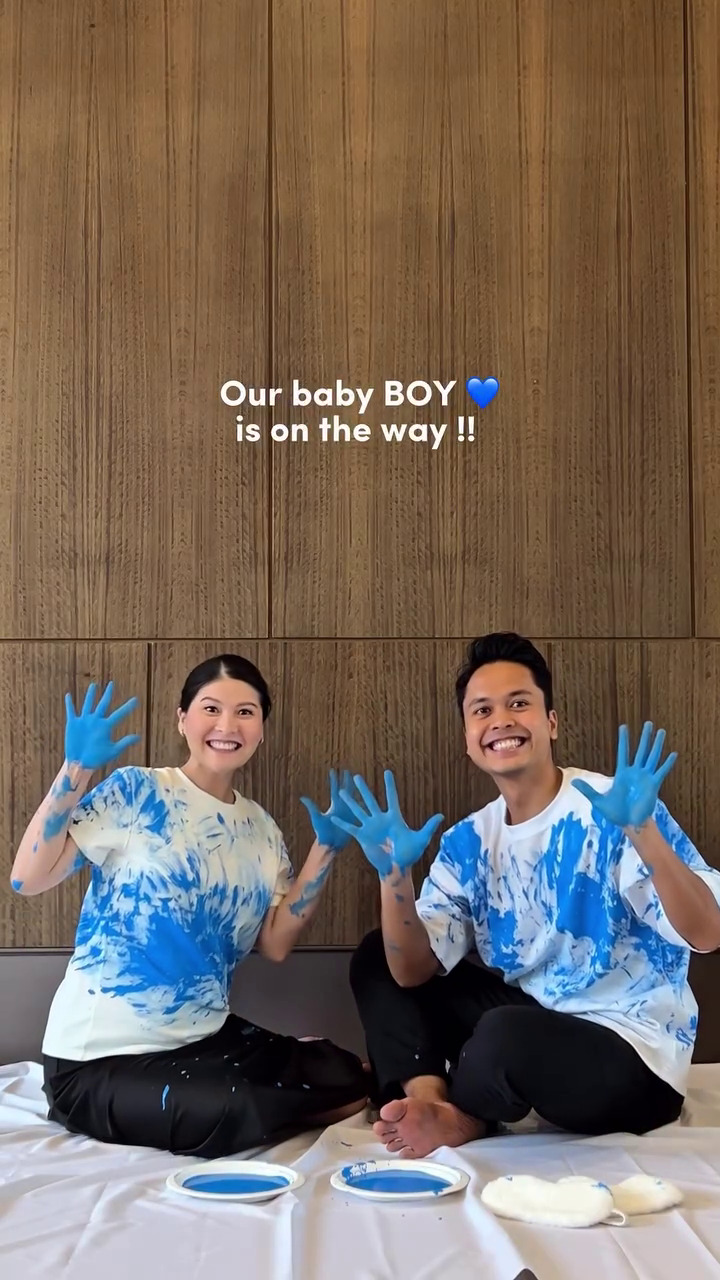 9 Momen gender reveal Anthony Ginting dan Mitzi Abigail, konsepnya nggak neko-neko tapi unik