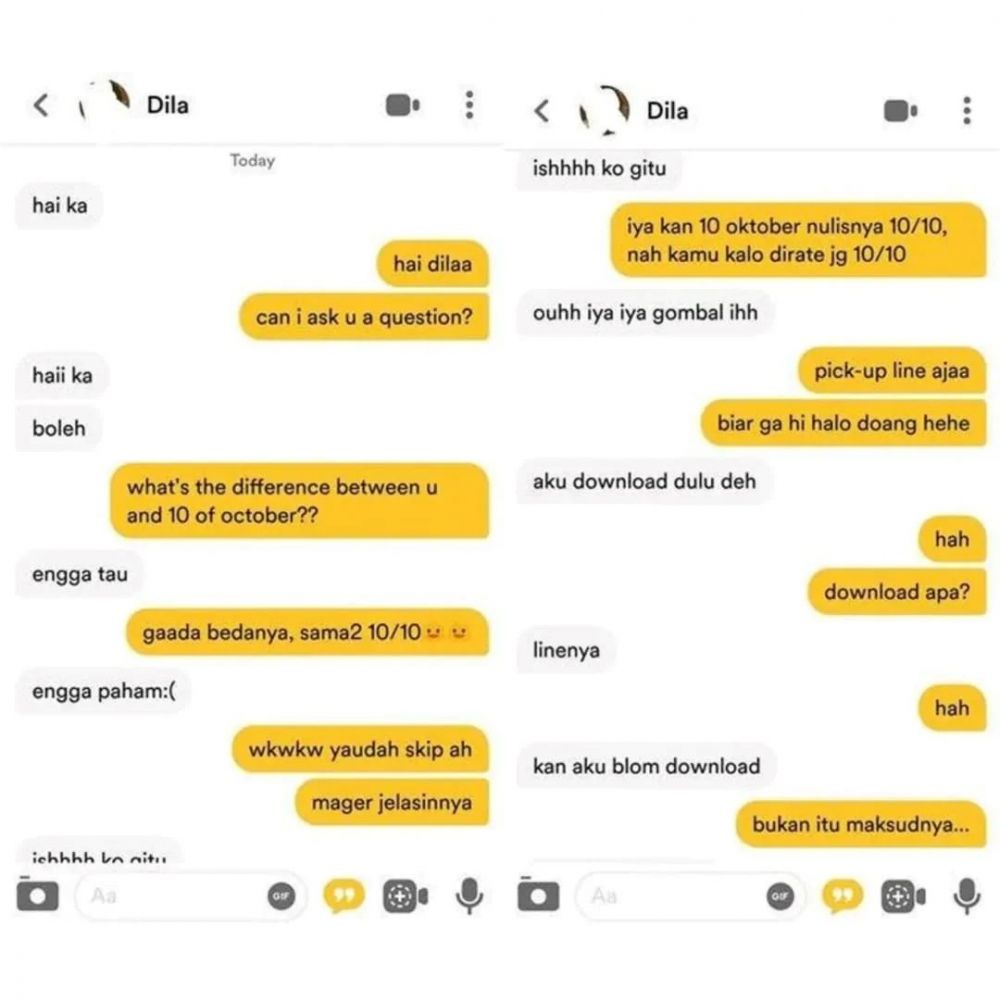 11 Chat lucu di bumble ini nggak cuma lucu tapi endingnya nggak nyambung, bikin kenalan jadi anyep