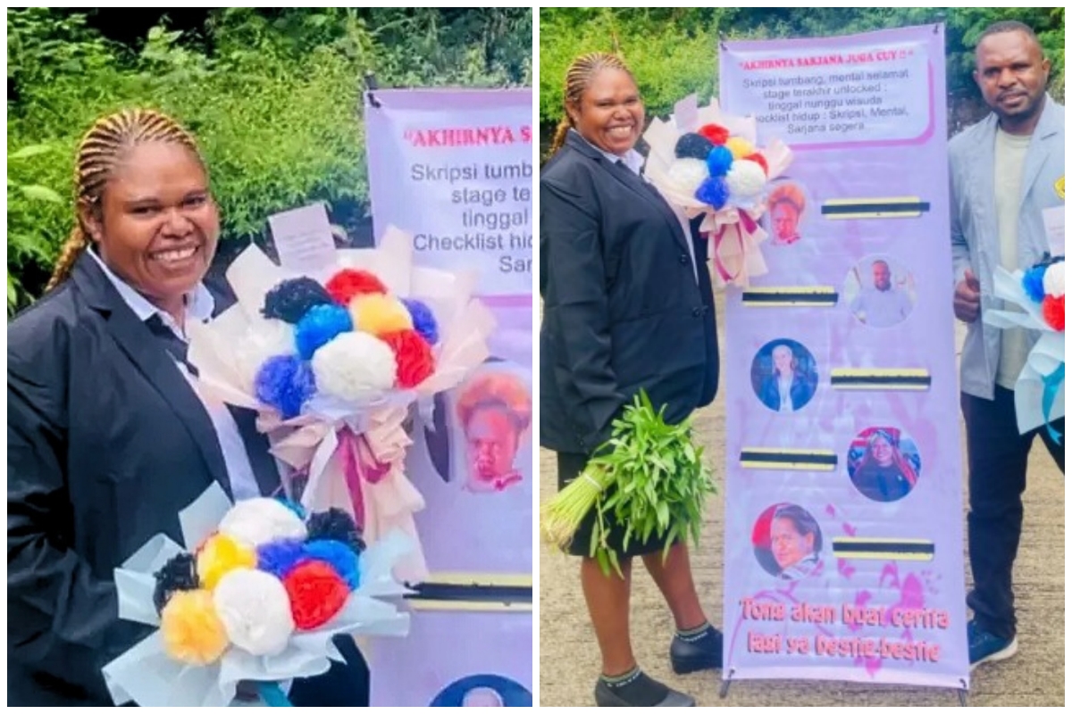 Kisah perjuangan mahasiswa asal Papua nyelesain skripsi pakai HP, bukti keterbatasan bukan penghalang