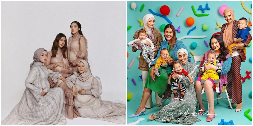 Beda gaya 11 pertemanan artis papan atas saat pemotretan, geng Luna Maya elegan dengan nuansa hitam