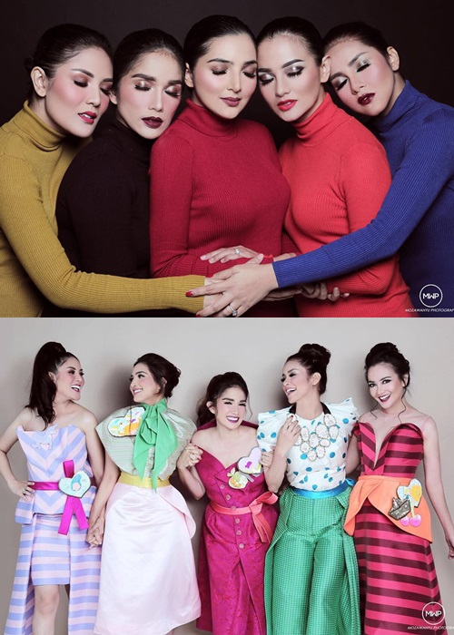 Beda gaya 11 pertemanan artis papan atas saat pemotretan, geng Luna Maya elegan dengan nuansa hitam