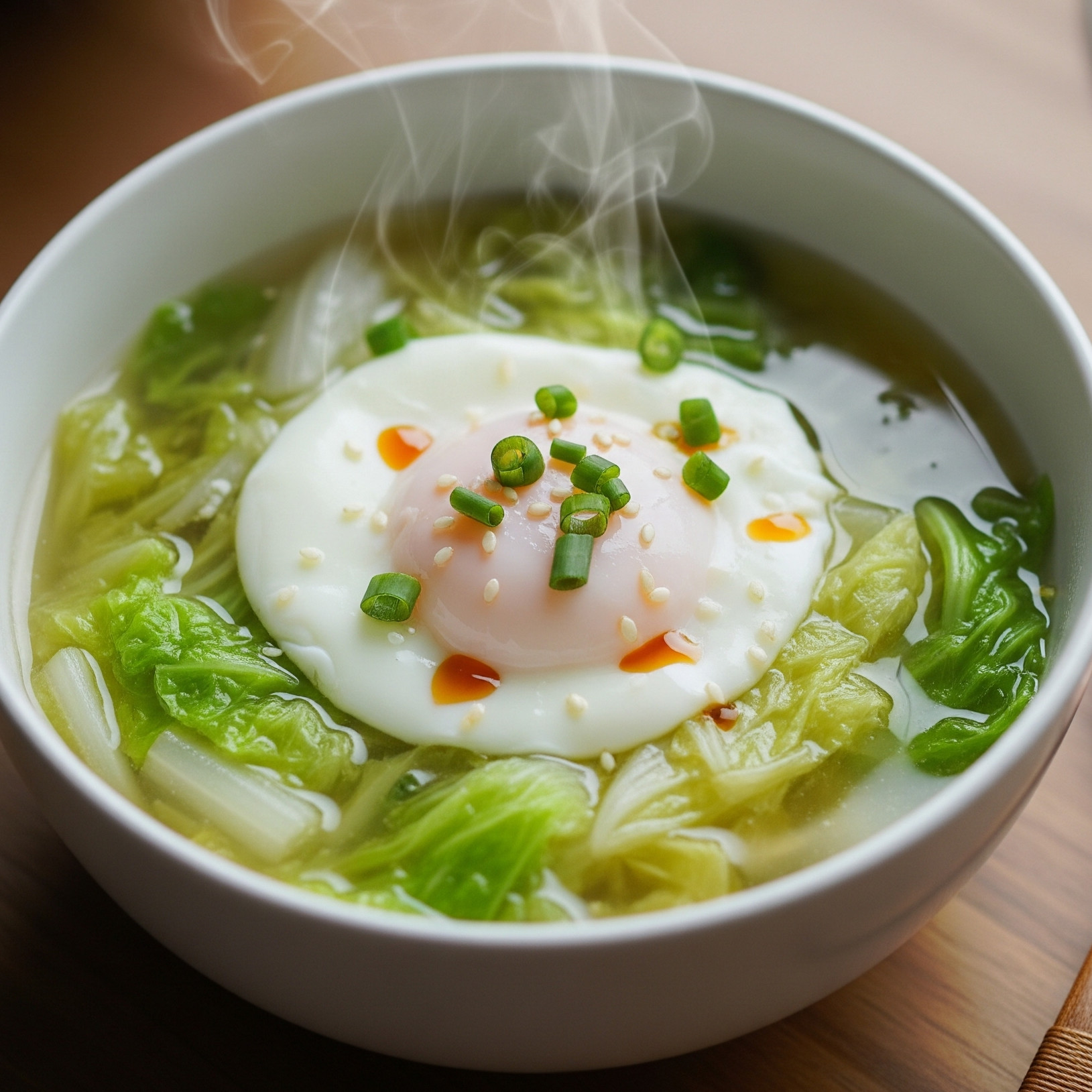 Sawi putih kuah telur: Resep sarapan praktis dan bergizi buat tambah energi