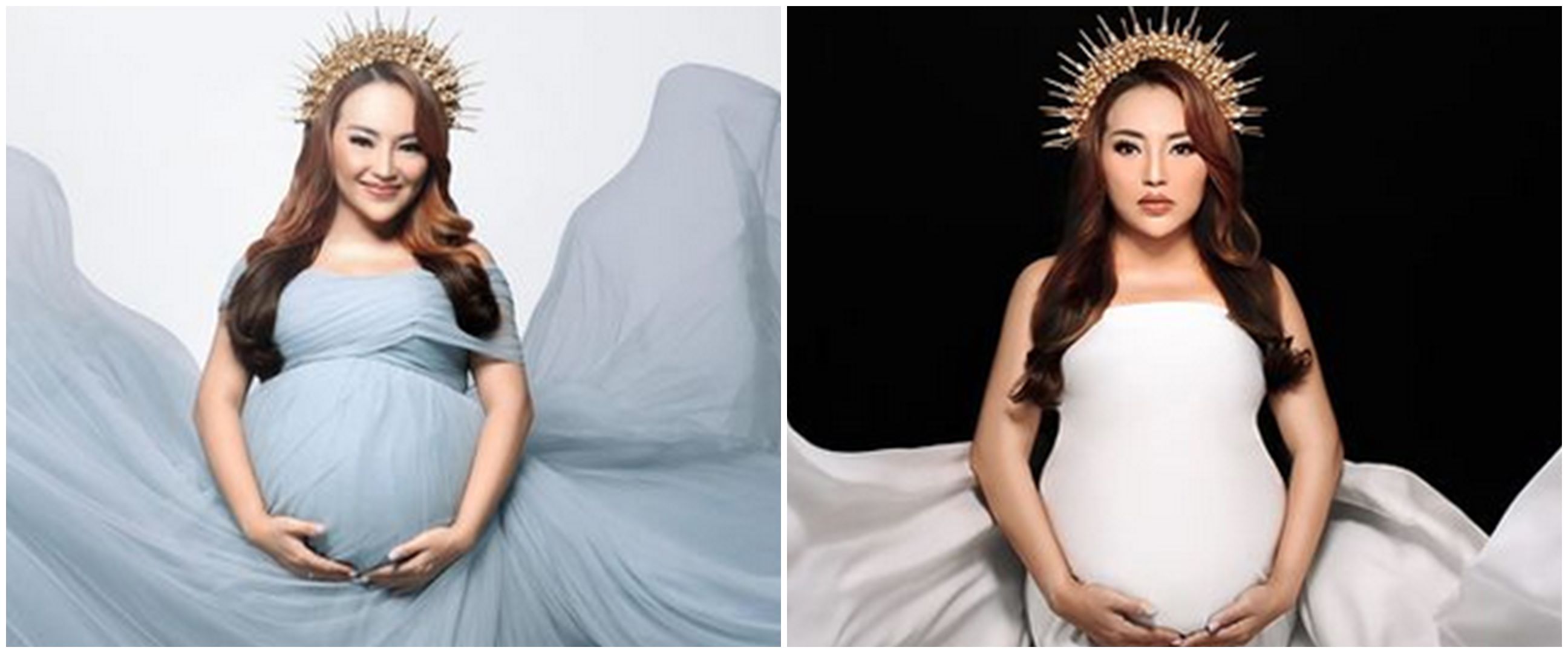 Kenangan kebahagiaan Mpok Alpa melahirkan anak kembar setahun lalu, anaknya diberi nama Raffi Ahmad