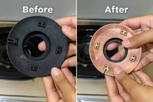 Burner kompor hitam berkarat langsung kinclong! Ini trik cepat membersihkan tanpa perlu pakai sitrun