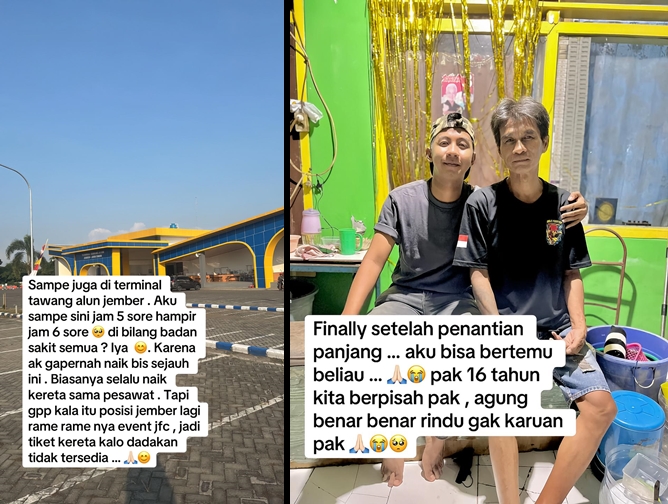 Kisah haru anak dan ayah bertemu lagi lewat TikTok usai berpisah 16 tahun
