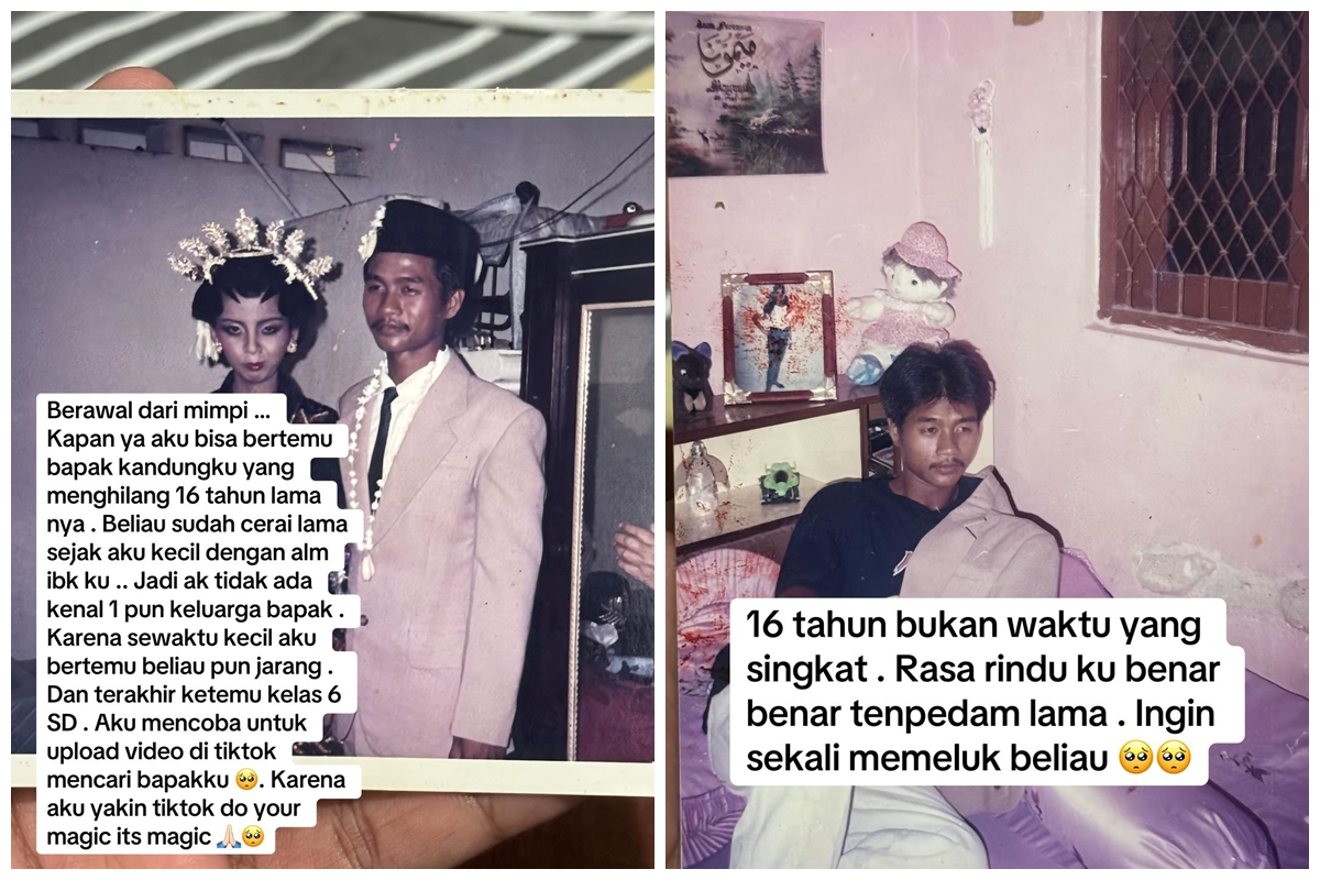 Kisah haru anak dan ayah bertemu lagi lewat TikTok usai berpisah 16 tahun