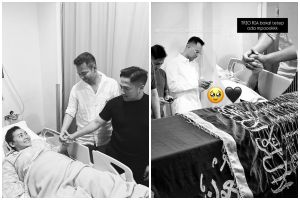 9 Momen Raffi Ahmad dan Irfan Hakim setia dampingi keluarga Mpok Alpa saat sang sahabat meninggal