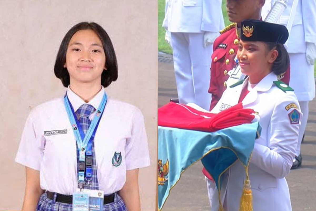 9 Potret Bianca Alessia, pembawa baki di upacara HUT RI ke-80 