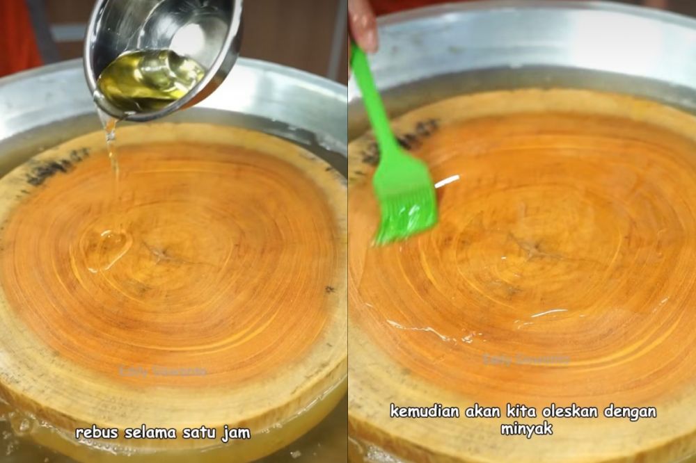 Cara jitu Chef Eddy selamatkan talenan kayu dari jamur dan ancaman lapuk, perhatikan cara rebusnya