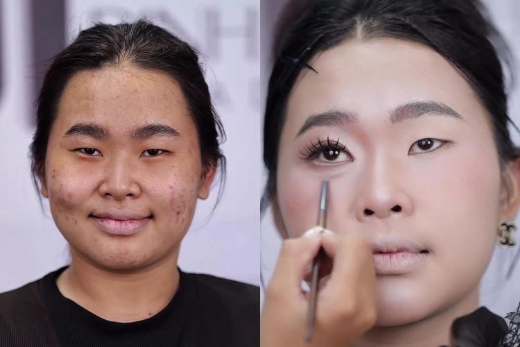 Sulap mata kecil jadi lebar, transformasi cewek dirias Douyin makeup ini bikin MUA-nya banjir pujian