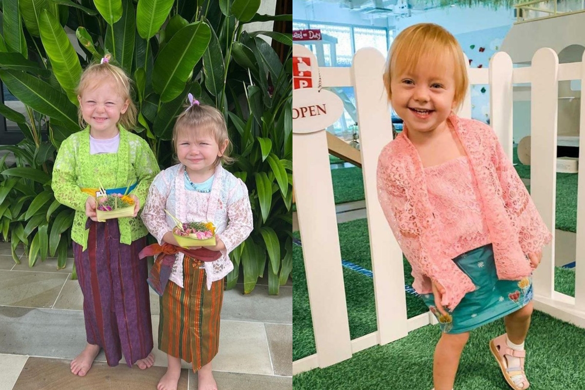 Potret gemas 11 anak seleb berdarah blasteran memakai baju adat