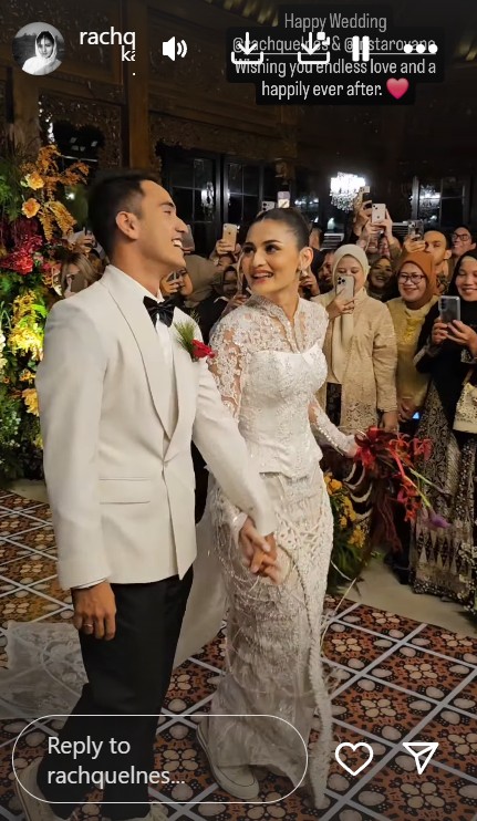 9 Potret pesta resepsi pernikahan Rachquel Nesia dan Kevin Royano, vibesnya meriah bak konser musik
