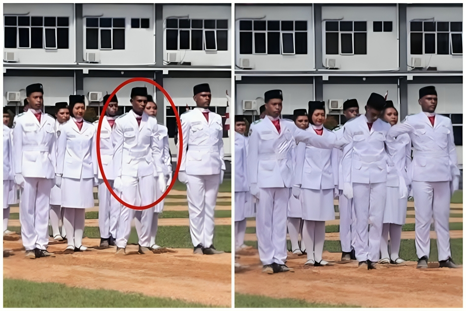 Viral momen epik Paskibraka Papua memapah teman yang nyaris pingsan saat mau kibarkan bendera, respect