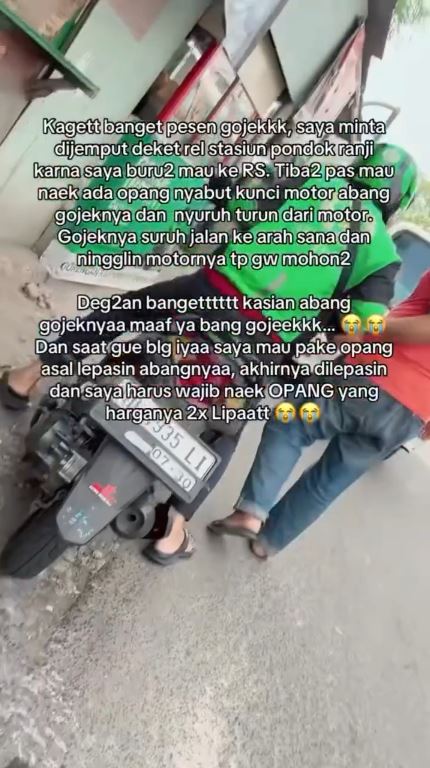 Ojek pangkalan rampas kunci motor dan ambil paksa penumpang ojek online, begini kronologinya