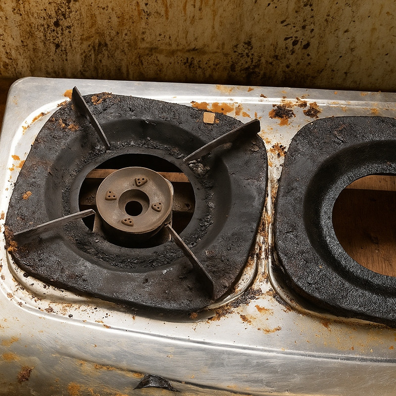 Rahasia tungku kompor gas berkerak jadi bersih maksimal tanpa disikat, cukup rendam pakai 2 bahan ini