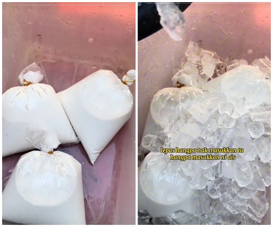 Tanpa kulkas, santan segar tahan 3 hari pakai es dan garam, begini caranya