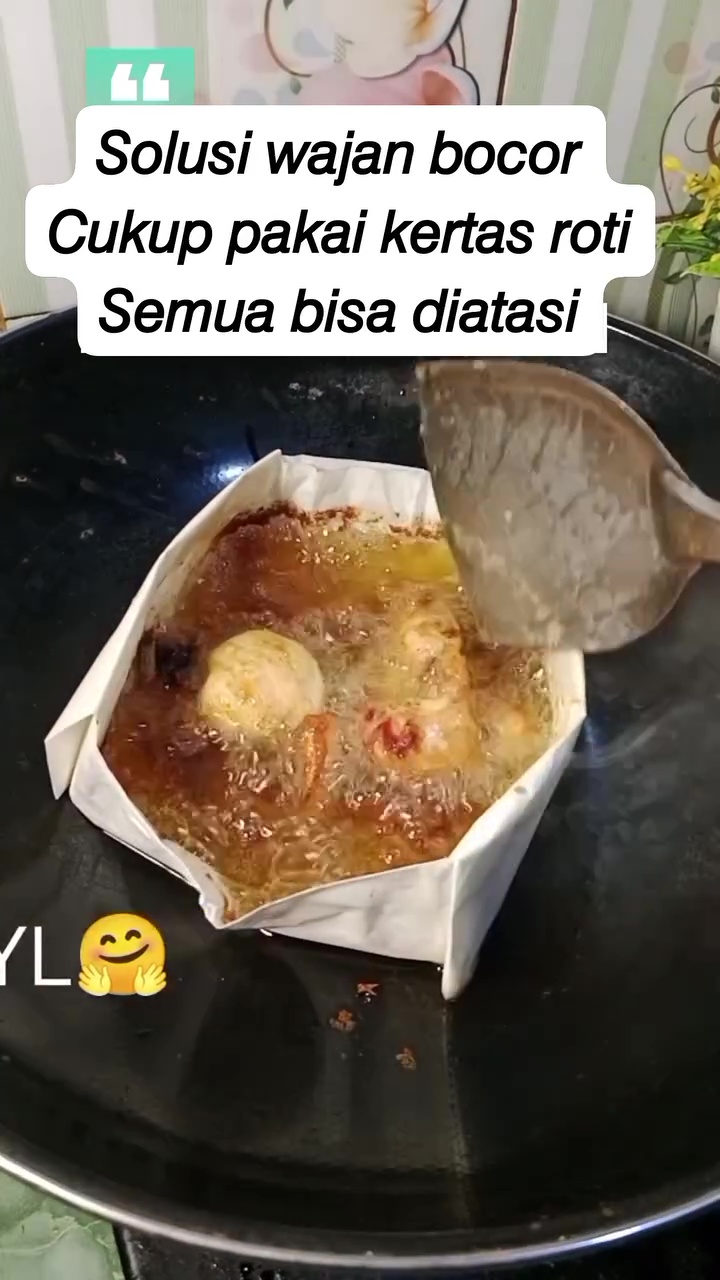 Punya wajan bolong jangan langsung dibuang! Ini solusi praktis biar bisa dipakai menggoreng makanan