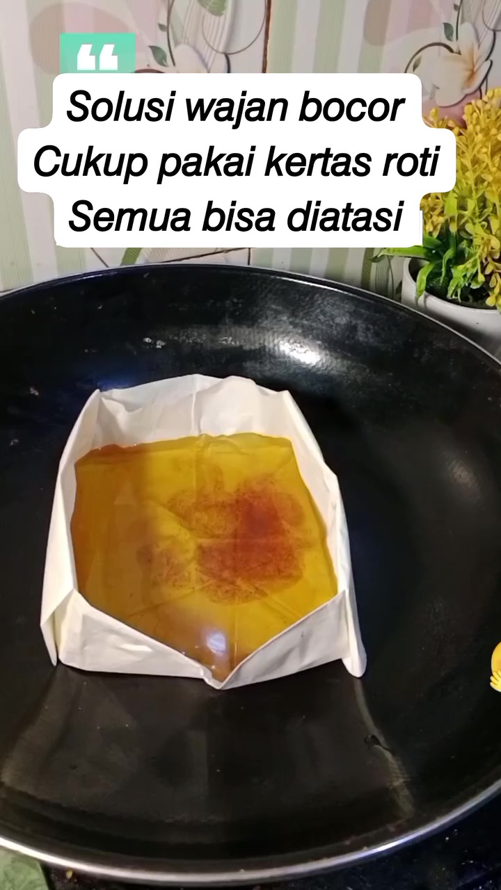 Punya wajan bolong jangan langsung dibuang! Ini solusi praktis biar bisa dipakai menggoreng makanan