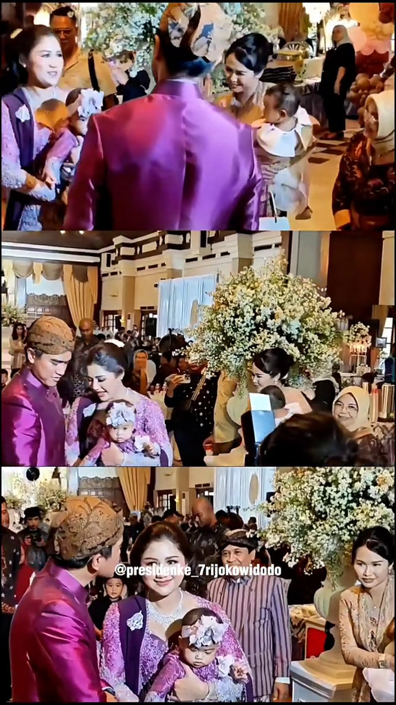 9 Potret prosesi tedak siten Bebingah putri Kaesang dan Erina Gudono, wajah sang anak terungkap