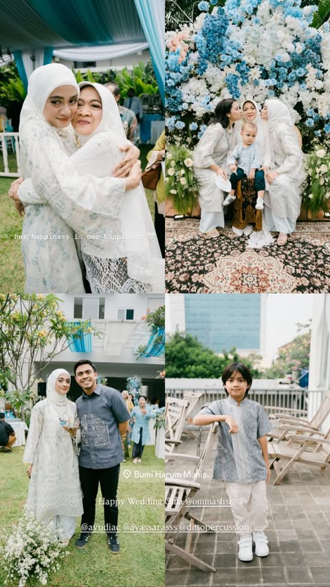 9 Potret Ayudia Bing Slamet dampingi ibundanya menikah lagi, bahagia antar orang tua ke pelaminan