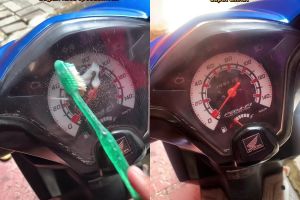 Wanita ini bagikan trik dari tukang bengkel cara atasi kaca speedometer retak tanpa perlu ganti baru 