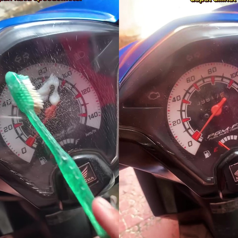 Wanita ini bagikan trik dari tukang bengkel cara atasi kaca speedometer retak tanpa perlu ganti baru
