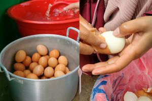 Trik sat set kupas telur rebus dalam jumlah banyak, bikin telur mulus anti gagal