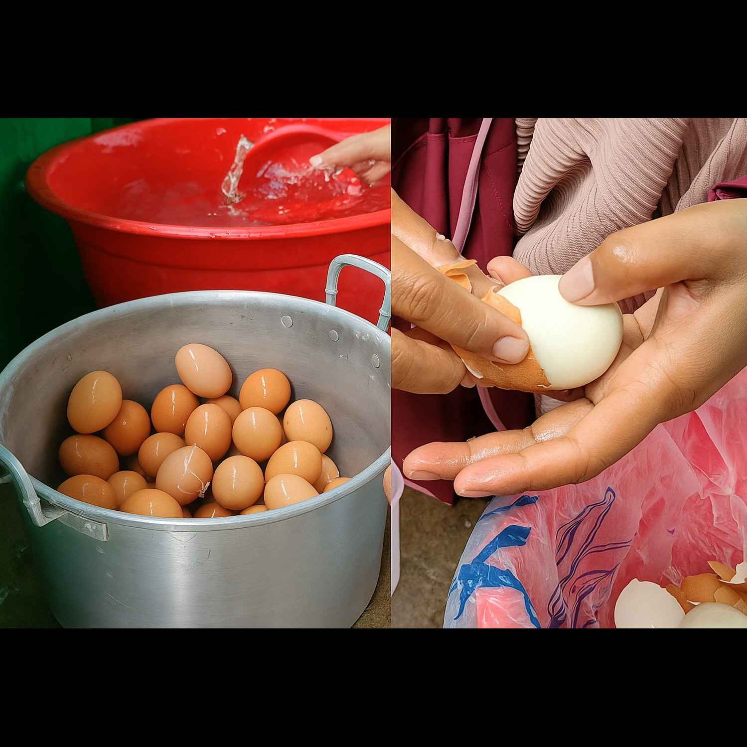 Trik sat set kupas telur rebus dalam jumlah banyak, bikin telur mulus anti gagal