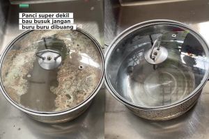 Panci lama jadi super dekil dan bau karena sisa makanan, coba 4 step ini biar bersih wangi lagi