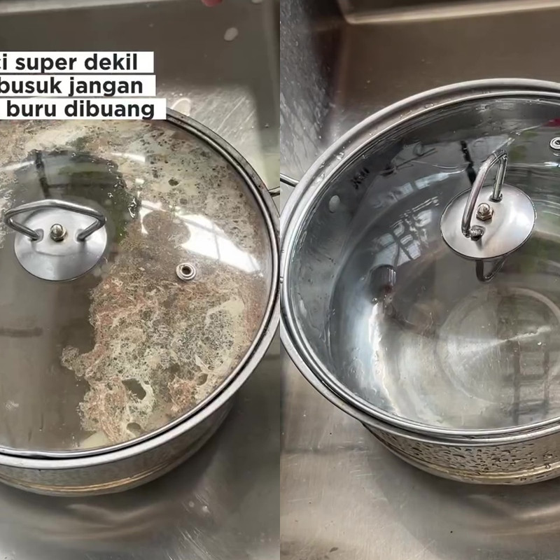 Panci lama jadi super dekil dan bau karena sisa makanan, coba 4 step ini biar bersih wangi lagi