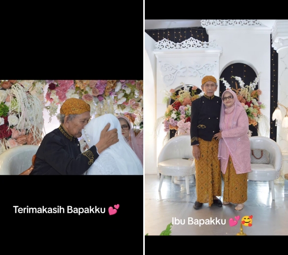 Momen haru ayah bikinkan 600 lukisan untuk suvenir nikah sang anak, bahagianya nembus layar