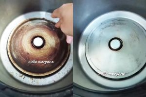 Kinclong tanpa harus gosok pakai sabun, ini solusi praktis bersihkan dasar rice cooker gosong berkerak