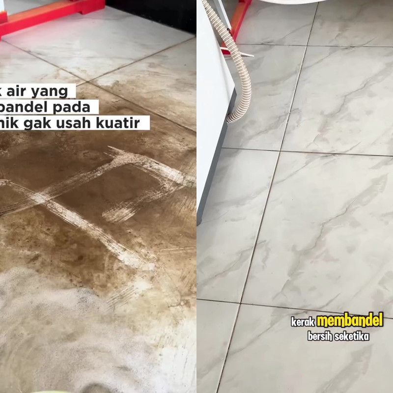 Ternyata baking soda bisa ampuh bersihkan kerak air tebal di lantai keramik, begini cara pakainya