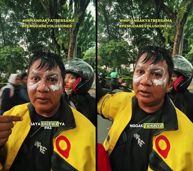Berniat antar pesanan tapi kena gas air mata, driver ojol ungkap kekecewaan mendalam pada polisi