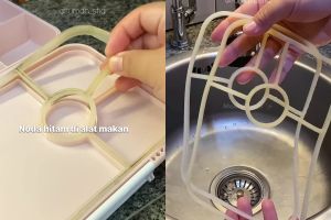 Stop pakai sikat! Cara ini lebih mudah dam ampuh rontokkan jamur hitam di karet kotak makan