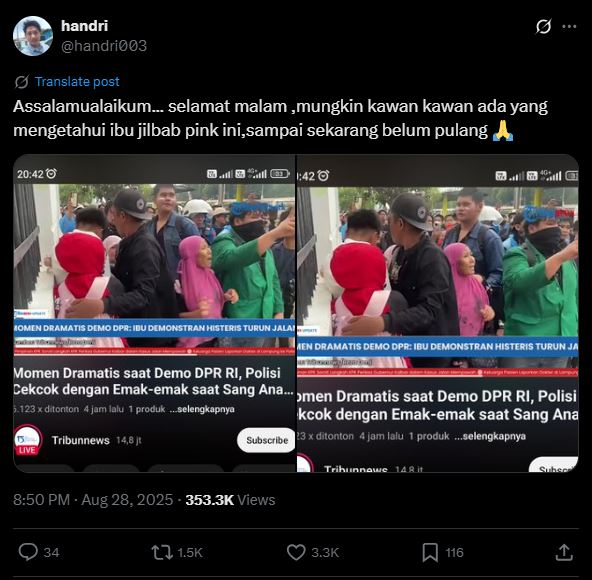 Momen emak-emak ikut demo sampai dicariin anaknya, saat pulang ke rumah endingnya bikin terenyuh
