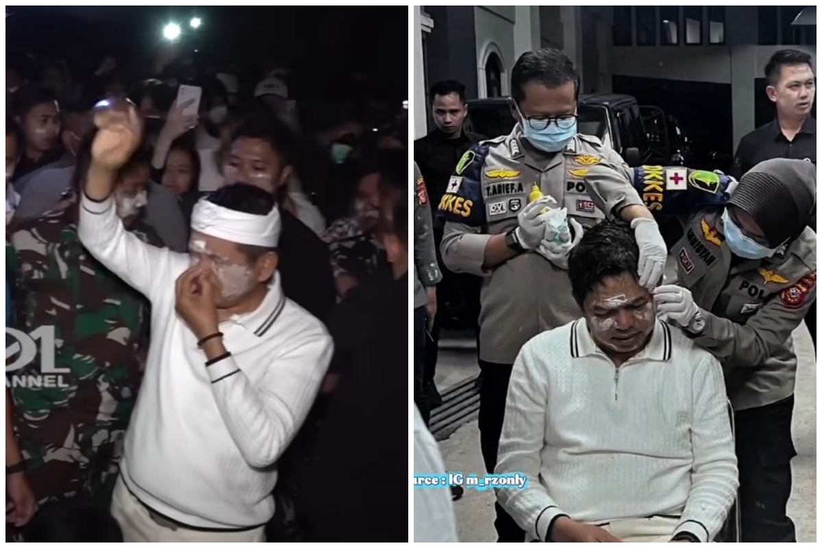 7 Potret Dedi Mulyadi sambangi lokasi demo di gedung DPRD Jabar, dilempari botol oleh pendemo