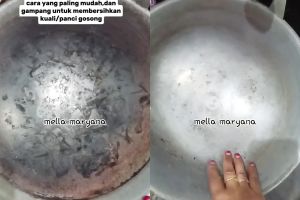 Hanya dengan 2 bahan dapur saja, kuali gosong dan berkerak hitam bisa kinclong lagi, begini caranya 