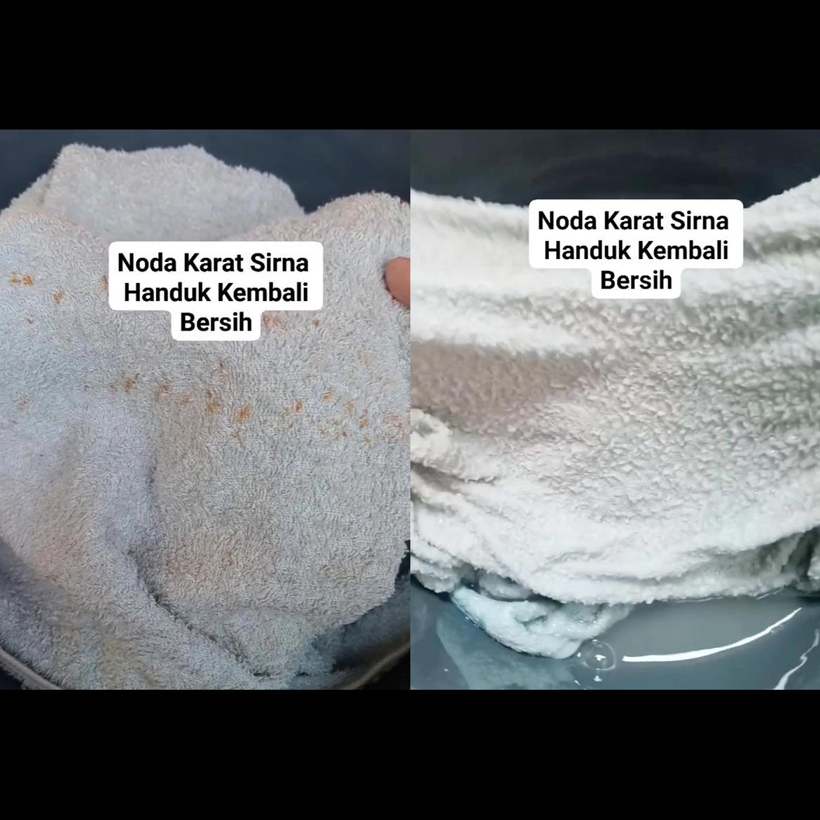 Cuma butuh 30 menit untuk hilangkan noda karat di handuk dengan 1 bahan dapur ini, bonus jadi kinclong