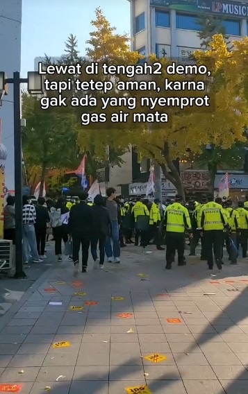 WNI tinggal di Korea Selatan ini tunjukkan tertibnya warga Negeri Ginseng saat demo, ini 7 potretnya